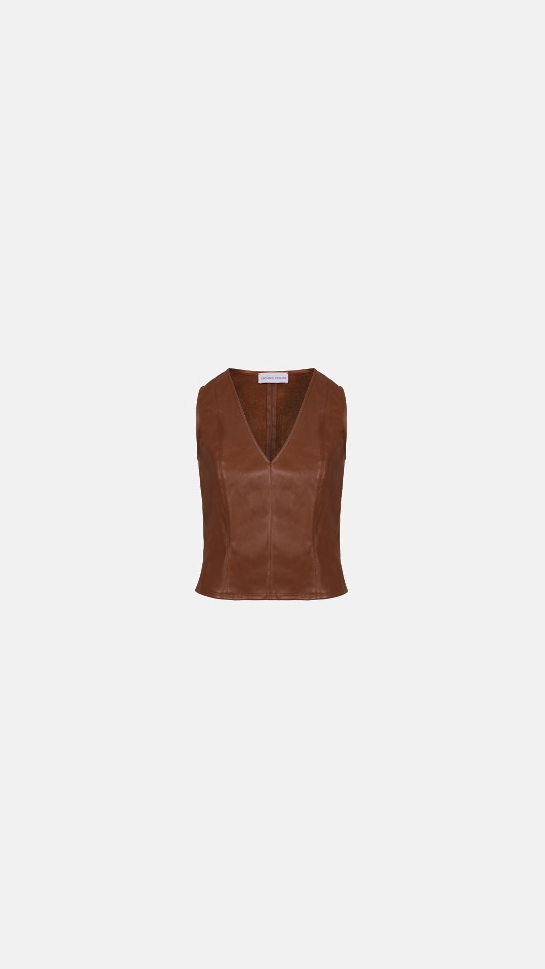 KYKLOS VEGAN LEATHER TOP