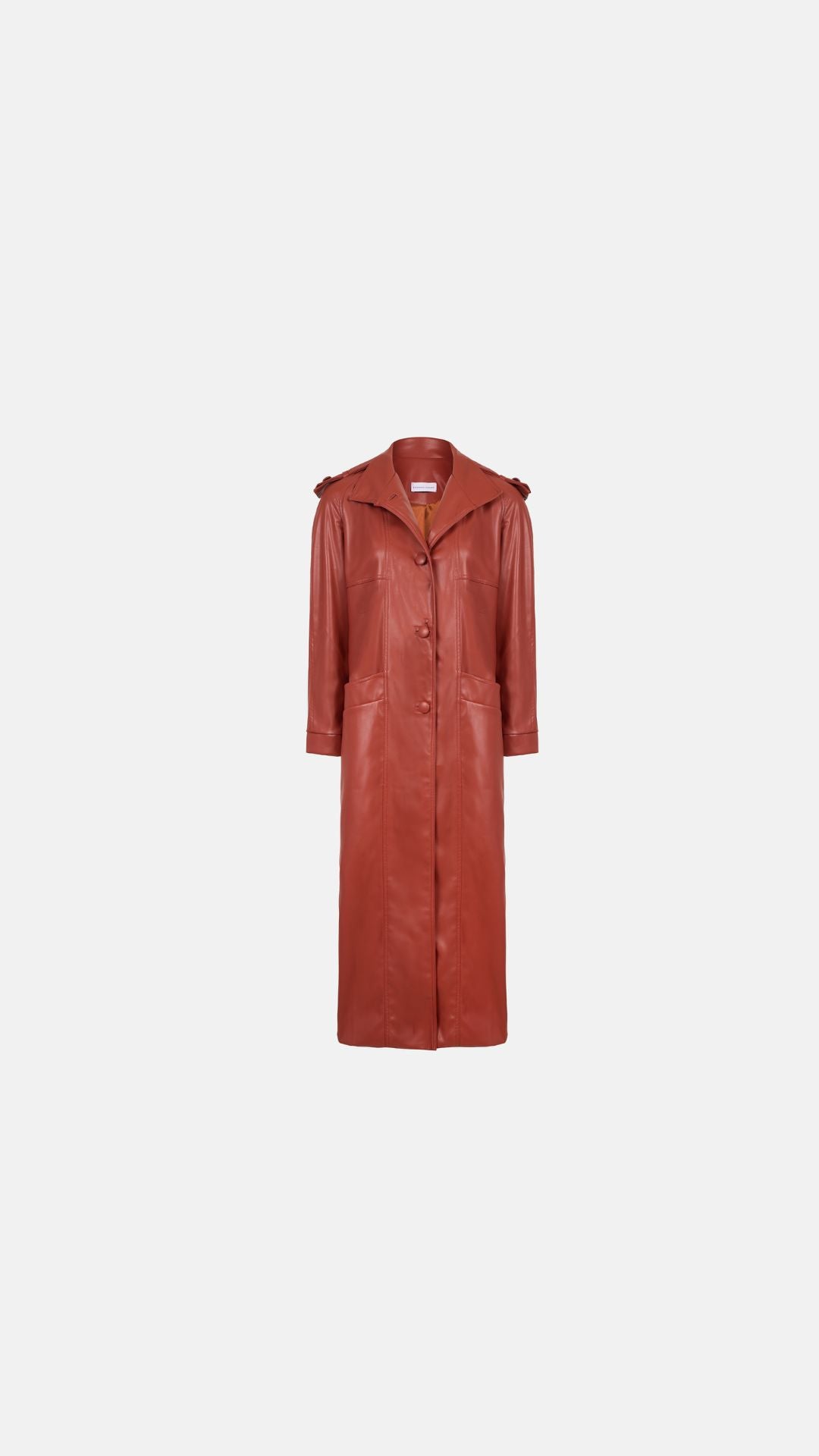 ANATOLI VEGAN LEATHER TRENCHCOAT