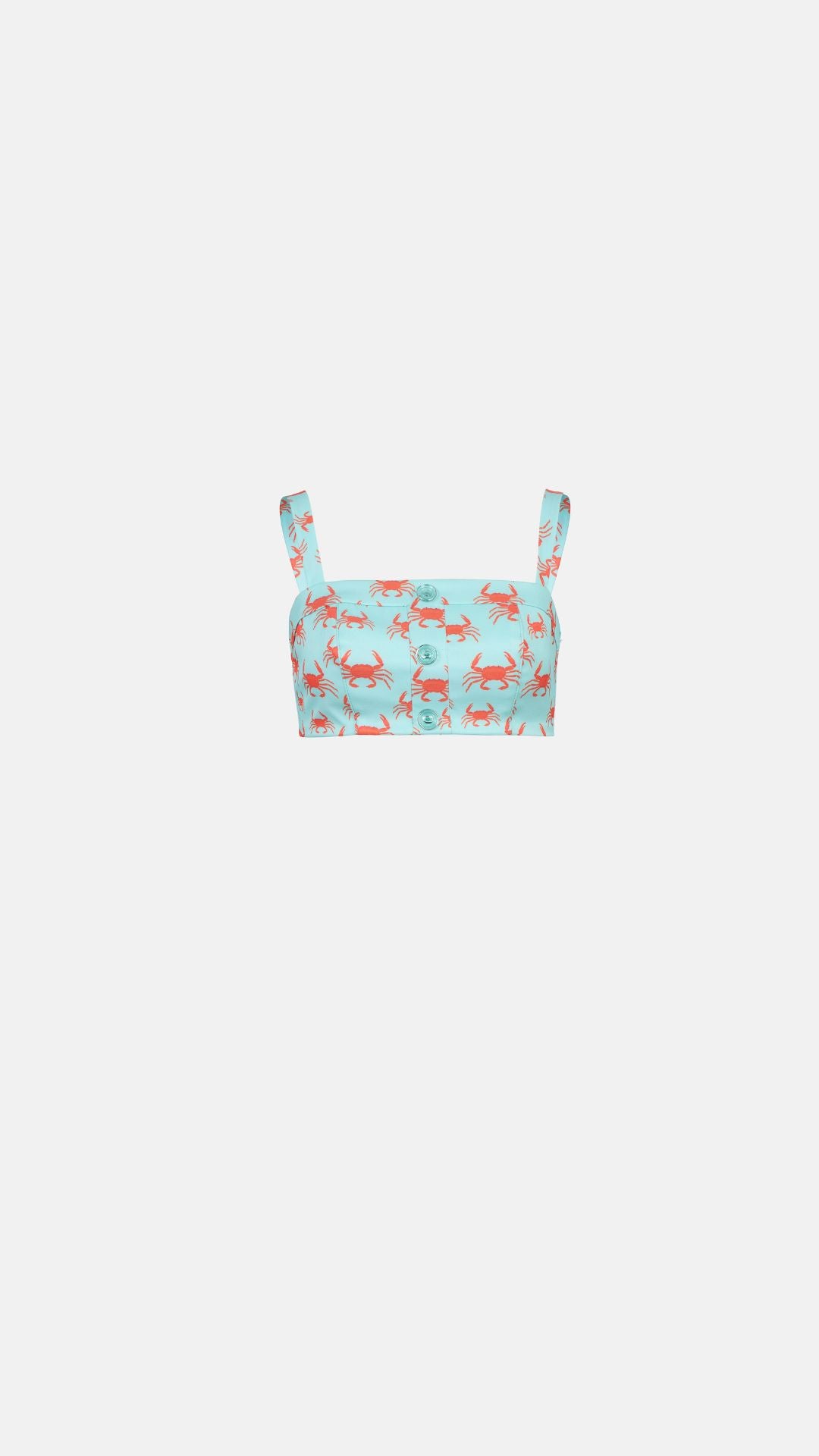 CARANJUEJO DENIM CROP TOP