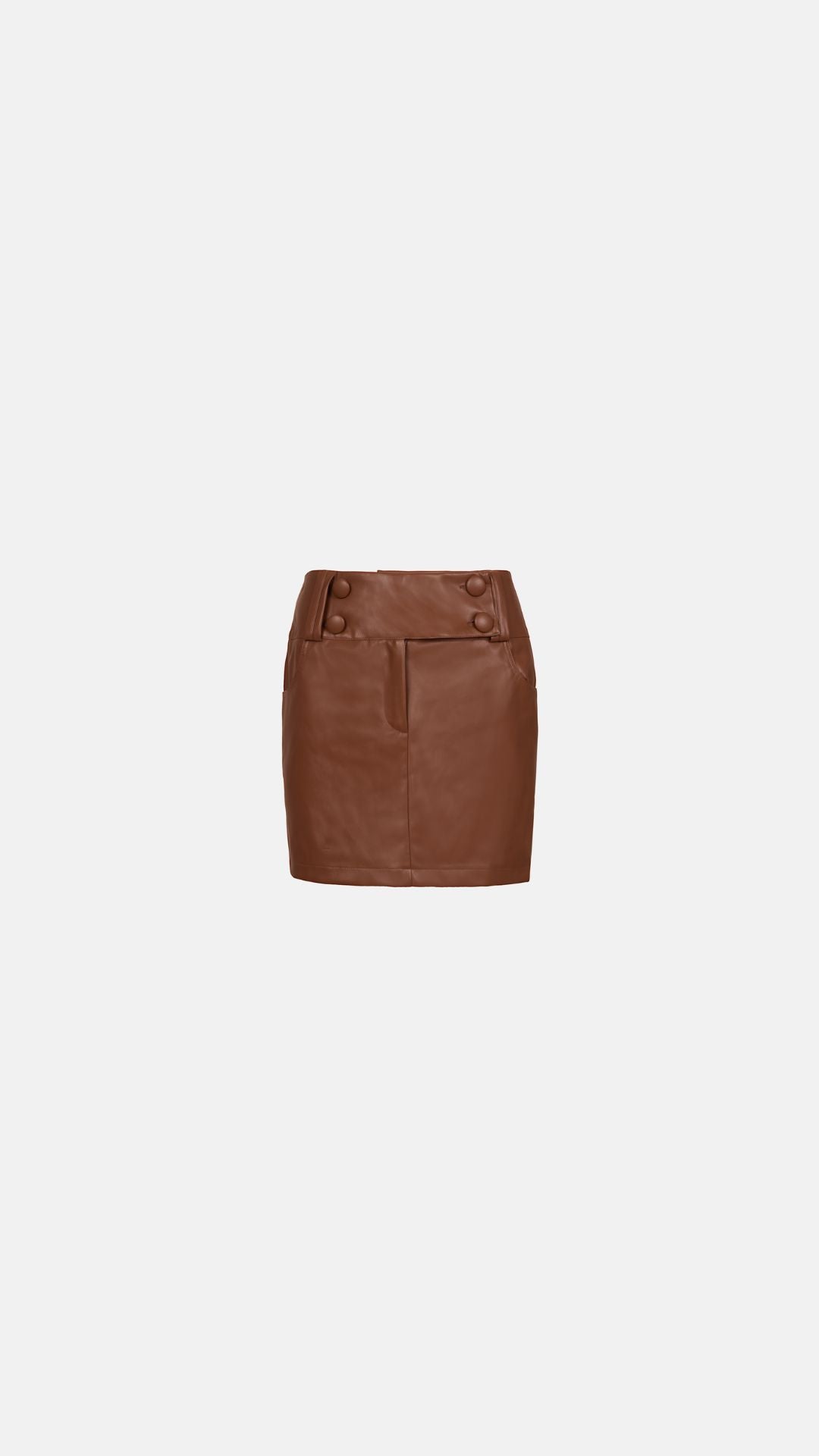 KYKLOS VEGAN LEATHER MINI SKIRT