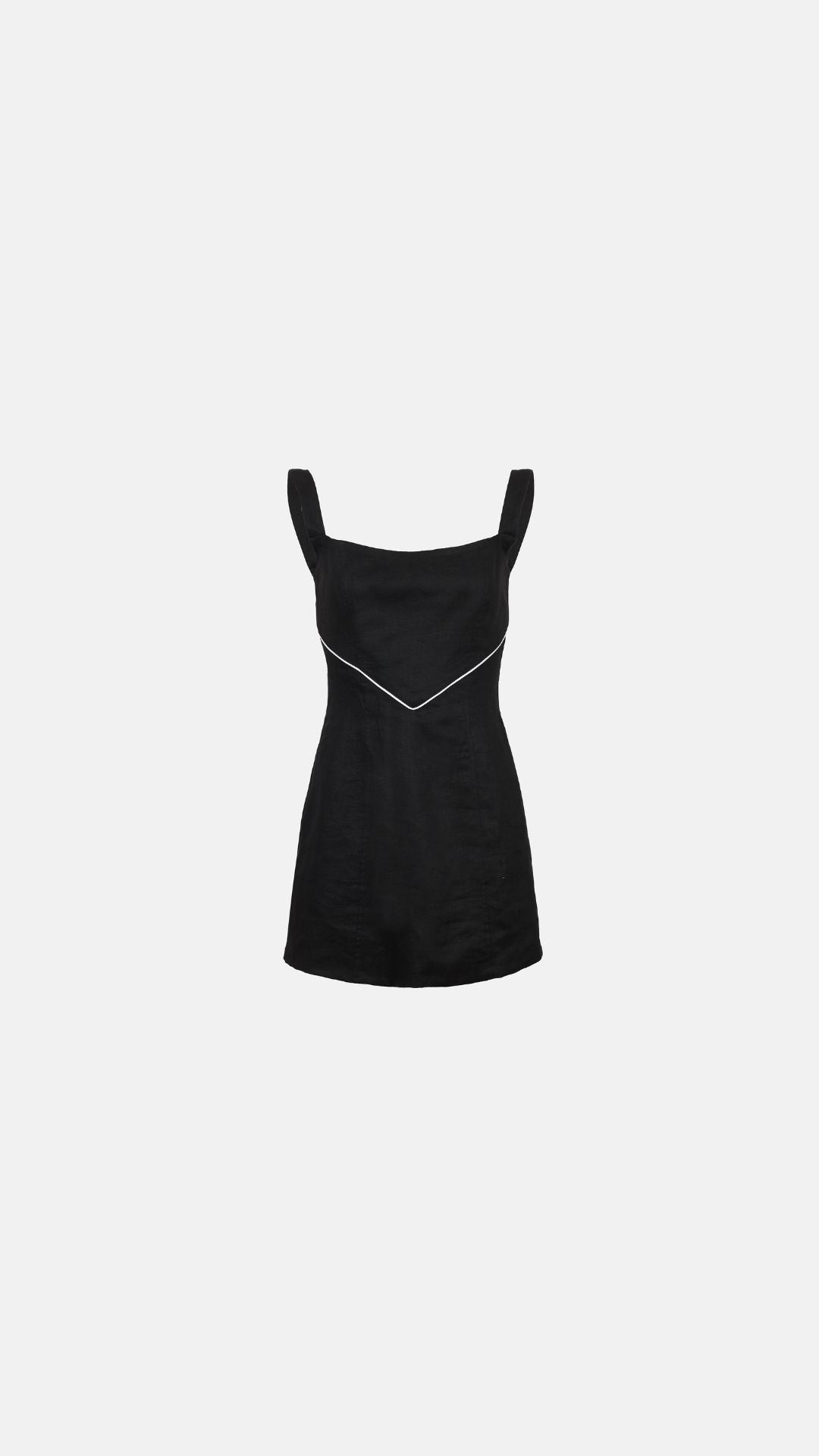 NOIR LINEN MINI DRESS
